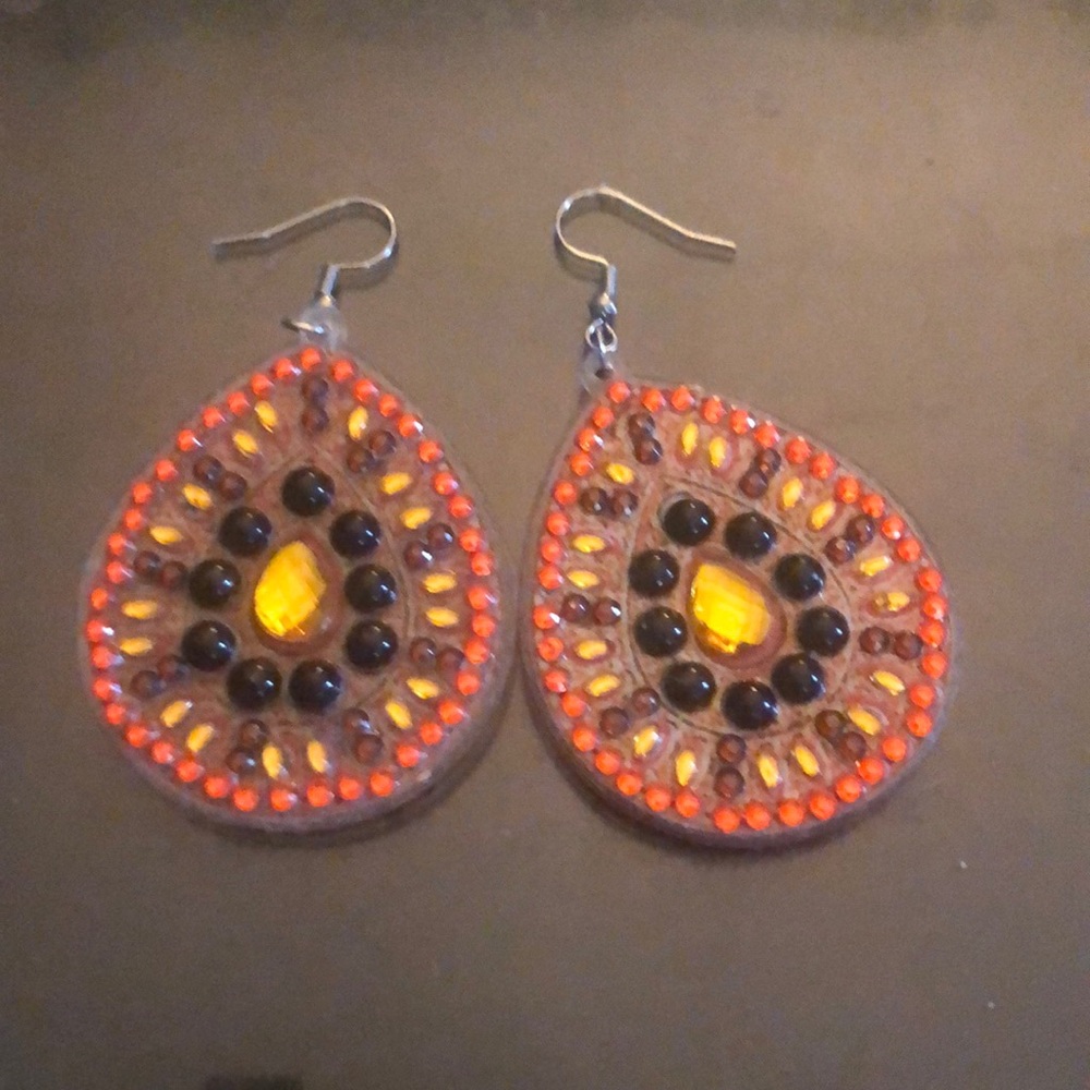 Elegant Multicolor Teardrop Earrings